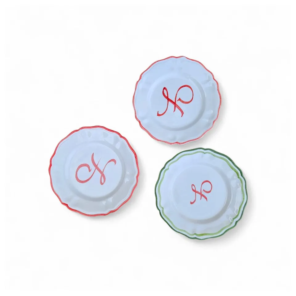les-ottomans-lettera-n-teller-set-3tlg-keramik-handbemalt image 1