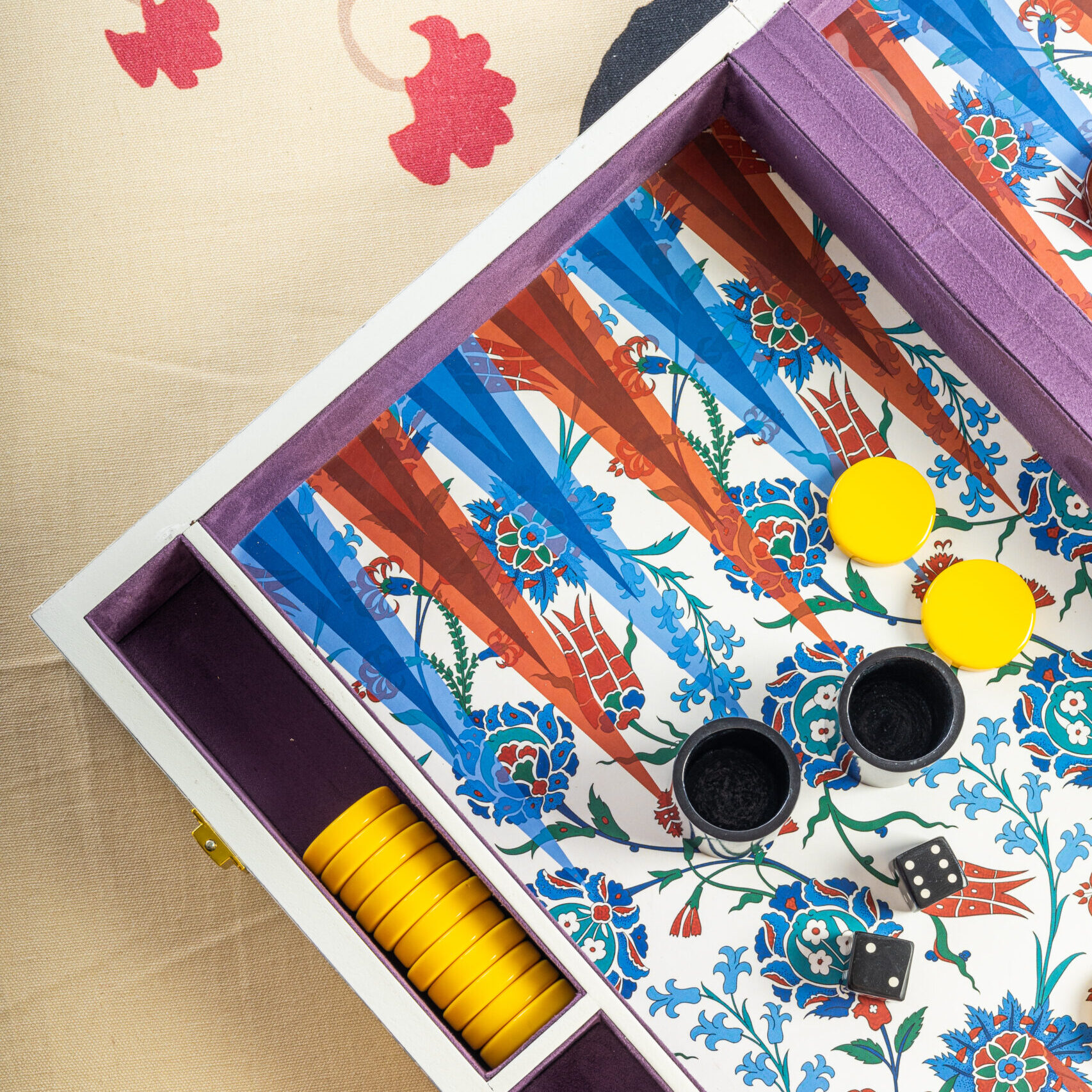 les-ottomans-backgammon-spiel-floreale-dekor-edition image 2